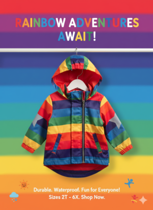 Kids Rainbow Hooded Jacket