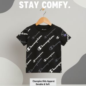 Champion Kids All-Over Print T-Shirt – Soft, Durable Everyday Tee