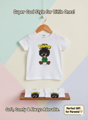Baby Graphic T-Shirt – Soft Cotton Short Sleeve Tee for Toddlers