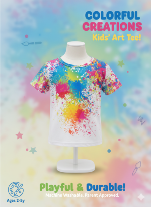Kids Color Splash Art Tee – Creative Paint Design
