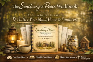 **PRODUCT TITLE**  The Sanctuary of Peace Workbook A 30-Day Guided Journey to Declutter Your Mind, Home & Finances