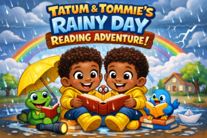 👉 “Tatum & Tommie’s Rainy Day Reading Comprehension Adventure 🐝 (A Honey Bumble Bee Story with Biblical Values)”