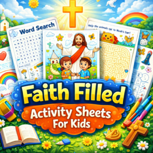 Faith Filled Activity Sheets For Kids