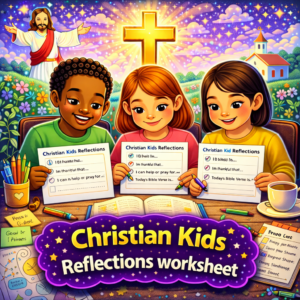 Christian Kids Reflection Worksheets