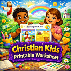 Christian Kids Printable Worksheets